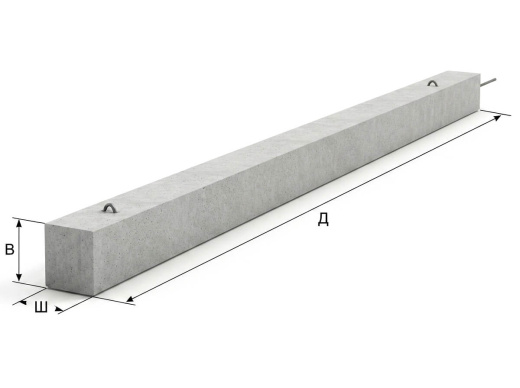 Стойки опоры ЛЭП СВ 110-5 (11000х185/165х280/185)
